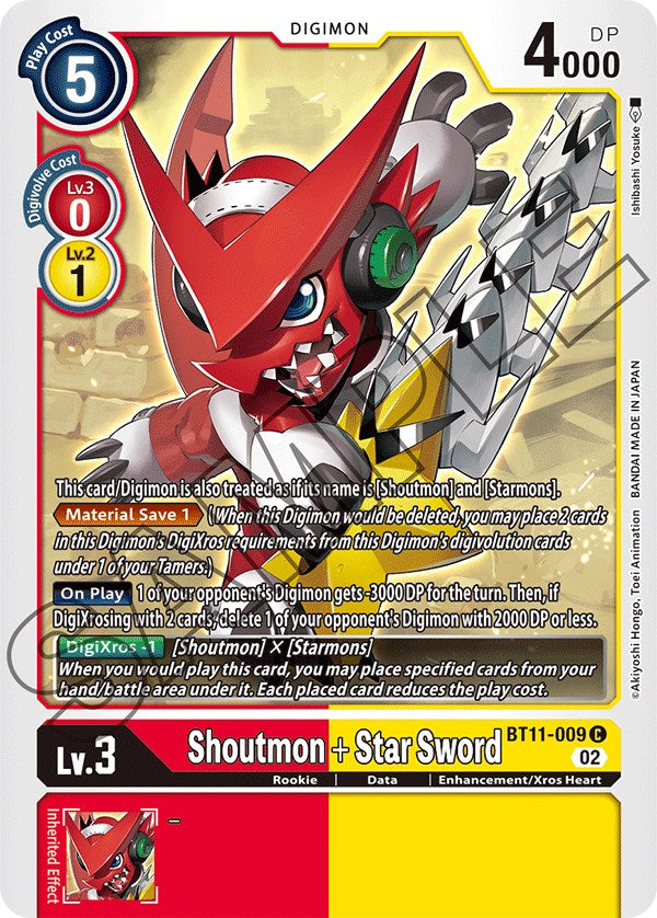 Shoutmon + Star Sword [BT11-009] [Dimensional Phase] | Card Merchant Takapuna