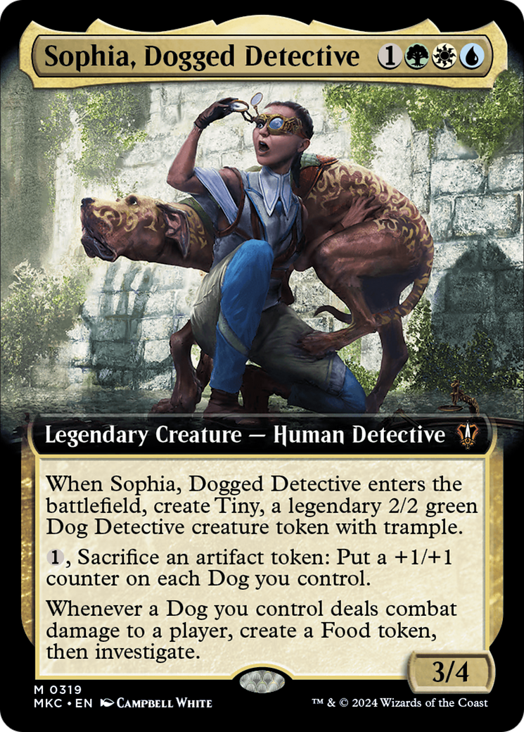 Sophia, Dogged Detective (Extended Art) [Murders at Karlov Manor Commander] | Card Merchant Takapuna