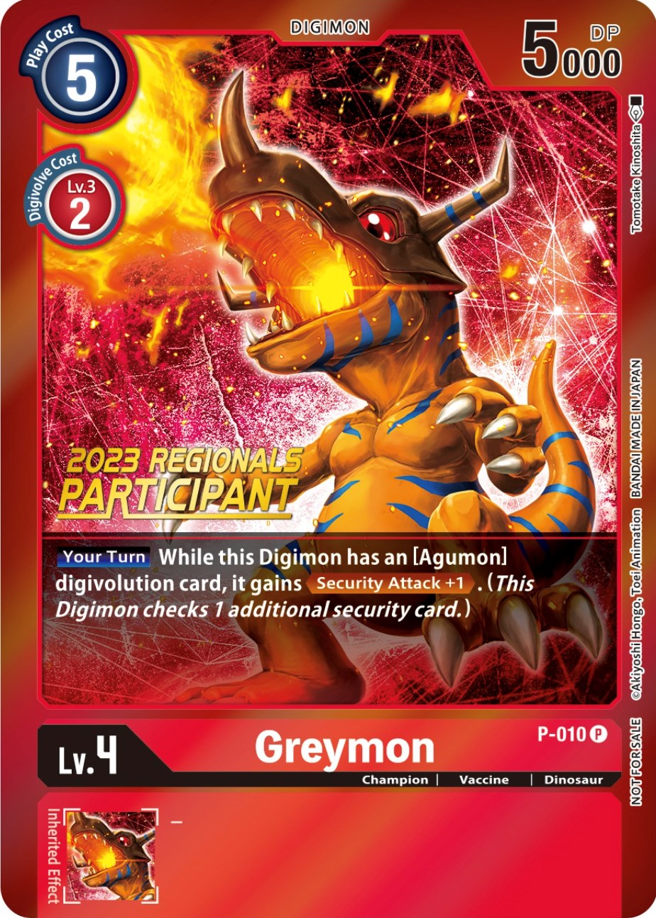 Greymon [P-010] (2023 Regionals Participant) [Promotional Cards] | Card Merchant Takapuna