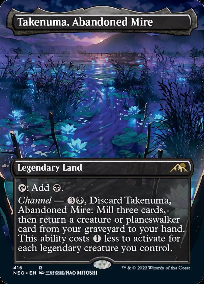 Takenuma, Abandoned Mire (Borderless Alternate Art) [Kamigawa: Neon Dynasty] | Card Merchant Takapuna