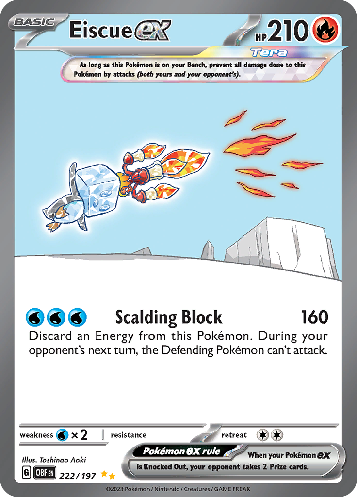 Eiscue ex (222/197) [Scarlet & Violet: Obsidian Flames] | Card Merchant Takapuna