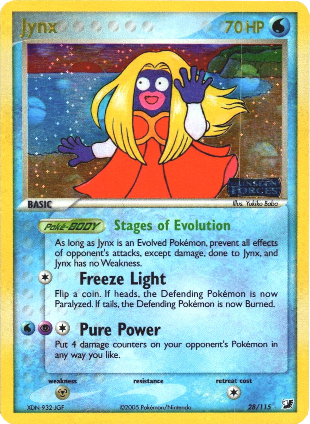 Jynx (28/115) (Stamped) [EX: Unseen Forces] | Card Merchant Takapuna