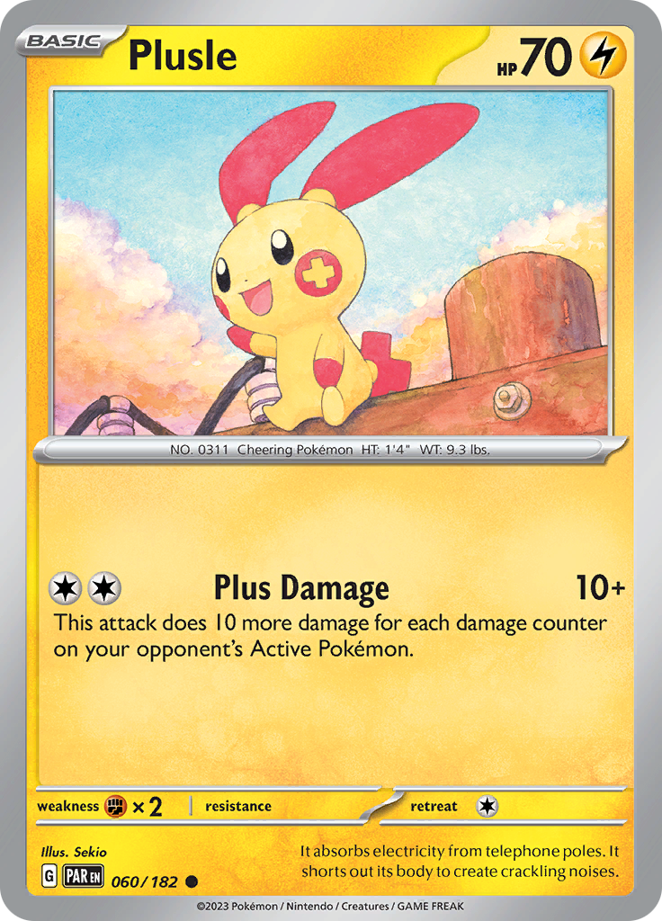 Plusle (060/182) [Scarlet & Violet: Paradox Rift] | Card Merchant Takapuna