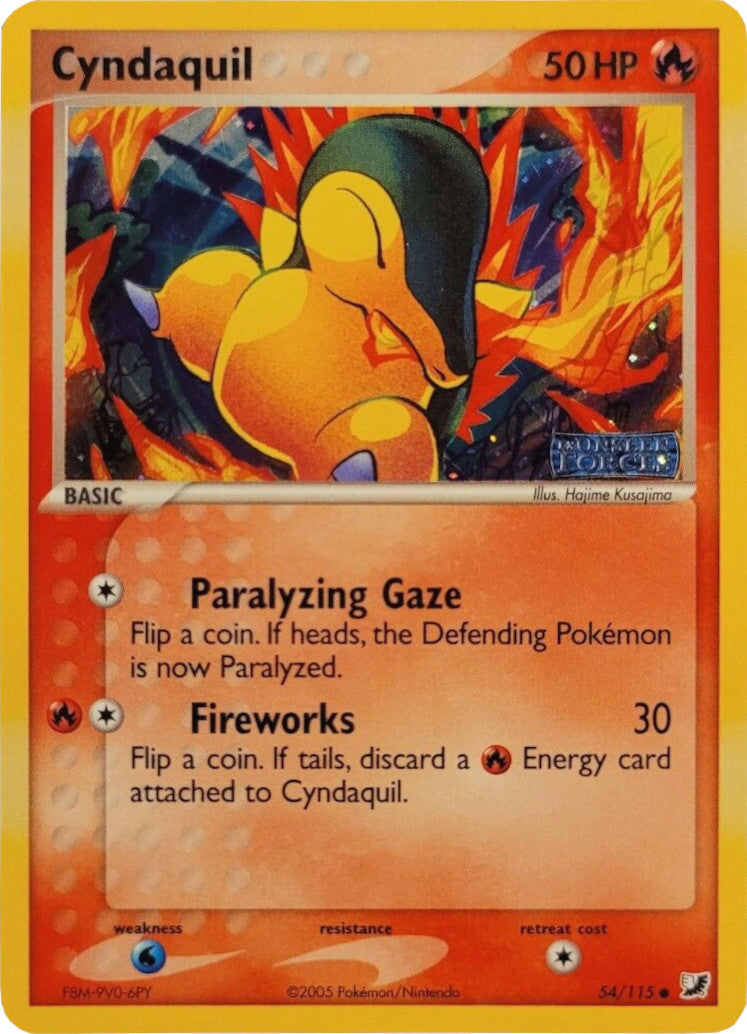 Cyndaquil (54/115) (Stamped) [EX: Unseen Forces] | Card Merchant Takapuna