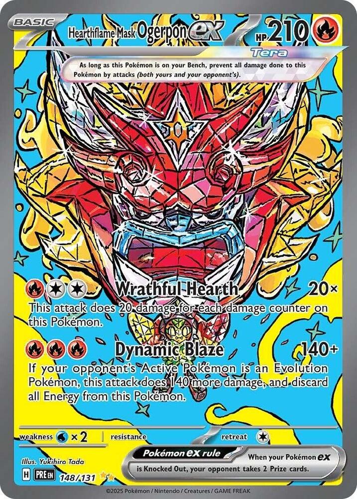 Hearthflame Mask Ogerpon ex (148/131) [Scarlet & Violet: Prismatic Evolutions] | Card Merchant Takapuna