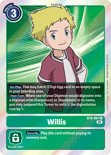 Willis [BT8-091] [New Awakening] | Card Merchant Takapuna