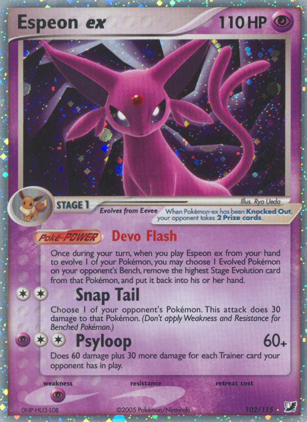 Espeon ex (102/115) [EX: Unseen Forces] | Card Merchant Takapuna