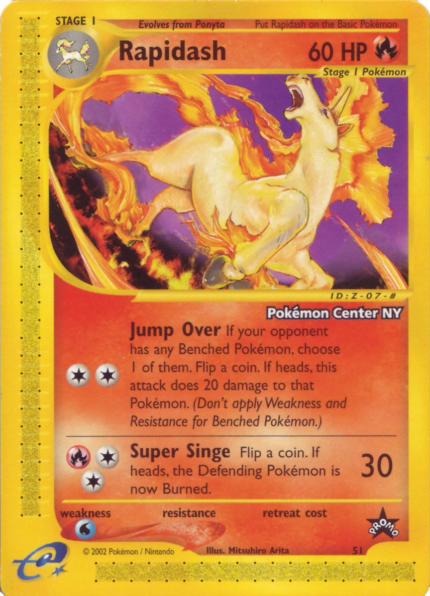 Rapidash (51) (Pokemon Center NY Promo) [Wizards of the Coast: Black Star Promos] | Card Merchant Takapuna