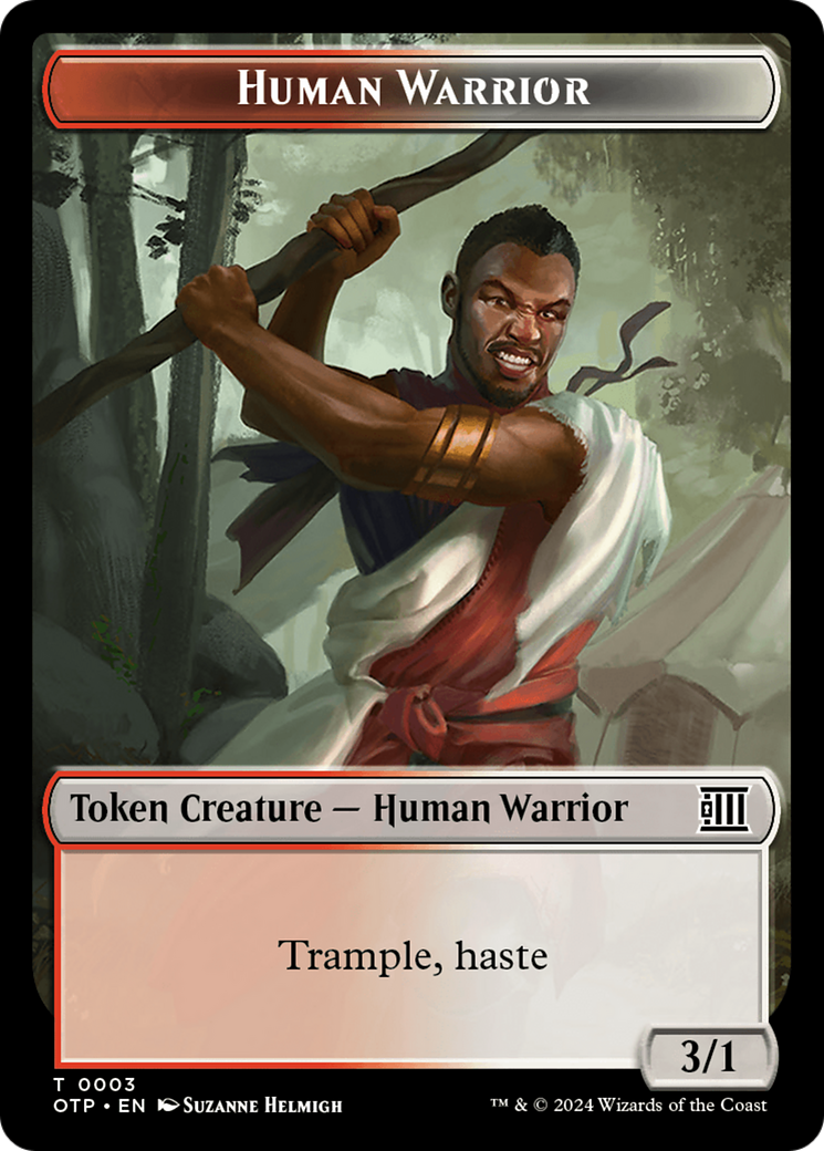 Human Warrior Token [Outlaws of Thunder Junction: Breaking News Tokens] | Card Merchant Takapuna