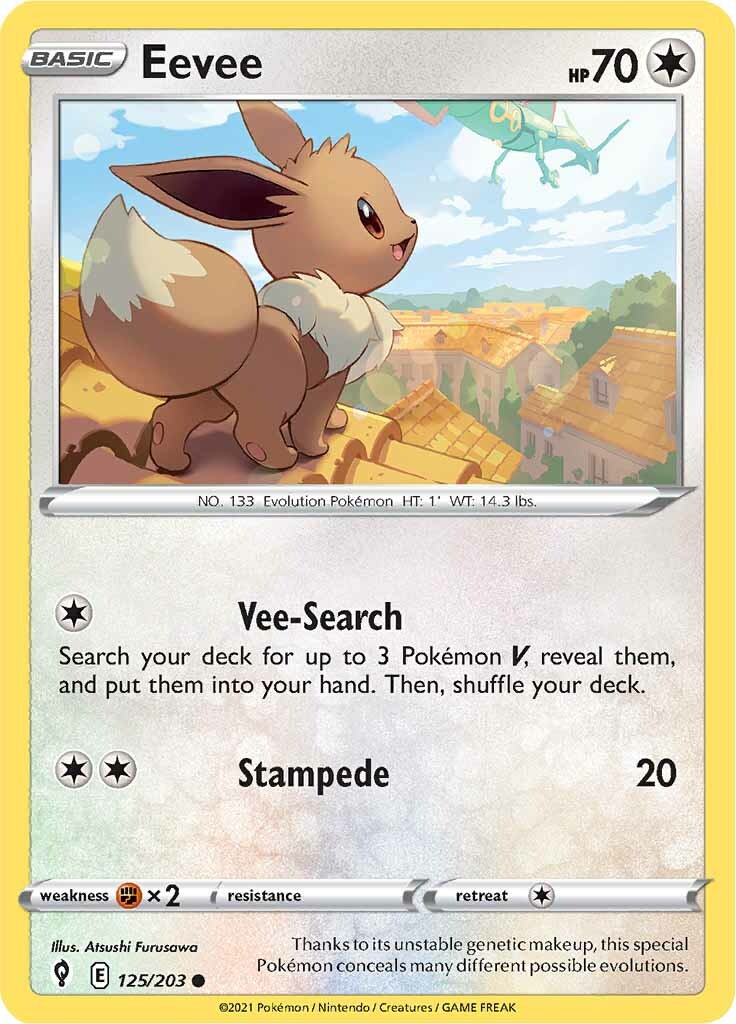 Eevee (125/203) [Sword & Shield: Evolving Skies] | Card Merchant Takapuna