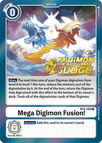 Mega Digimon Fusion! [BT5-109] (Judge Pack 1) [Battle of Omni Promos] | Card Merchant Takapuna