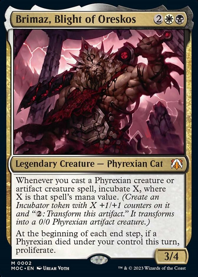 Brimaz, Blight of Oreskos [March of the Machine Commander] | Card Merchant Takapuna