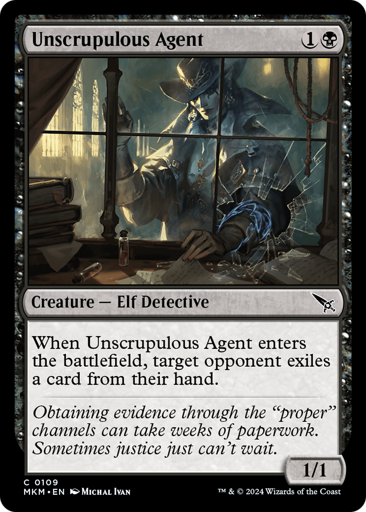 Unscrupulous Agent [Murders at Karlov Manor] | Card Merchant Takapuna