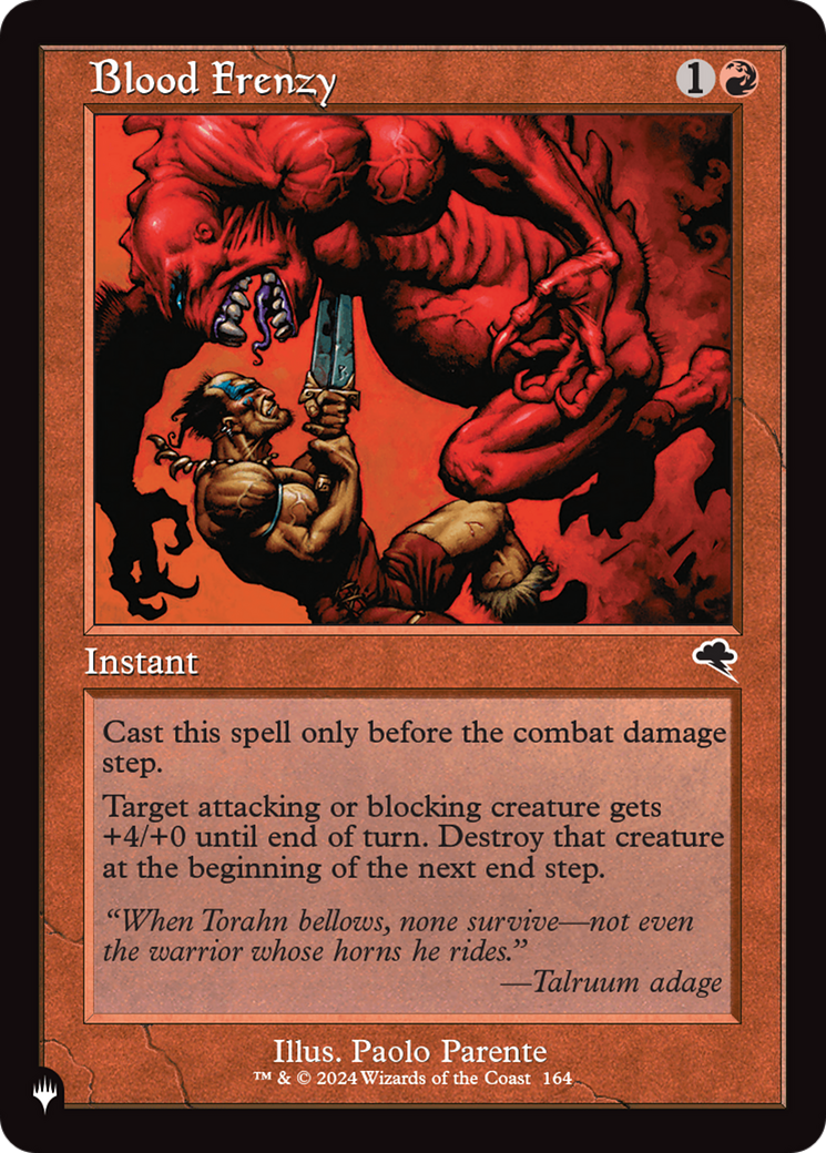 Blood Frenzy [The List Reprints] | Card Merchant Takapuna