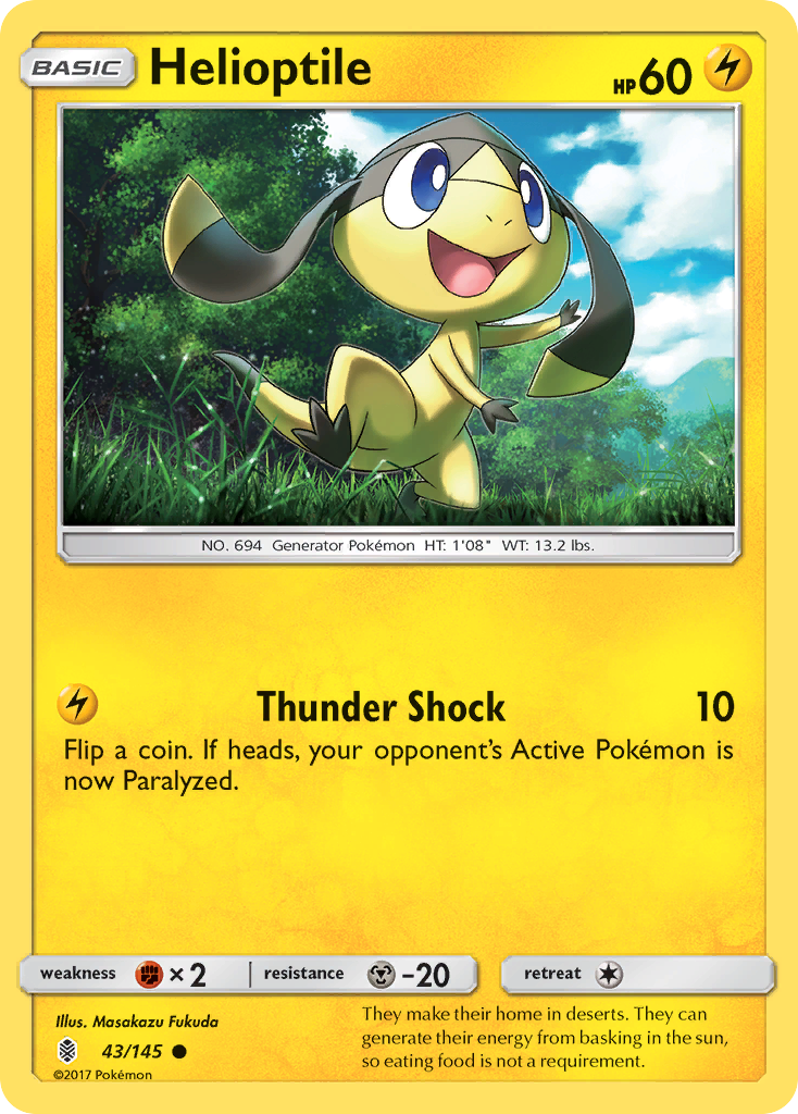 Helioptile (43/145) [Sun & Moon: Guardians Rising] | Card Merchant Takapuna