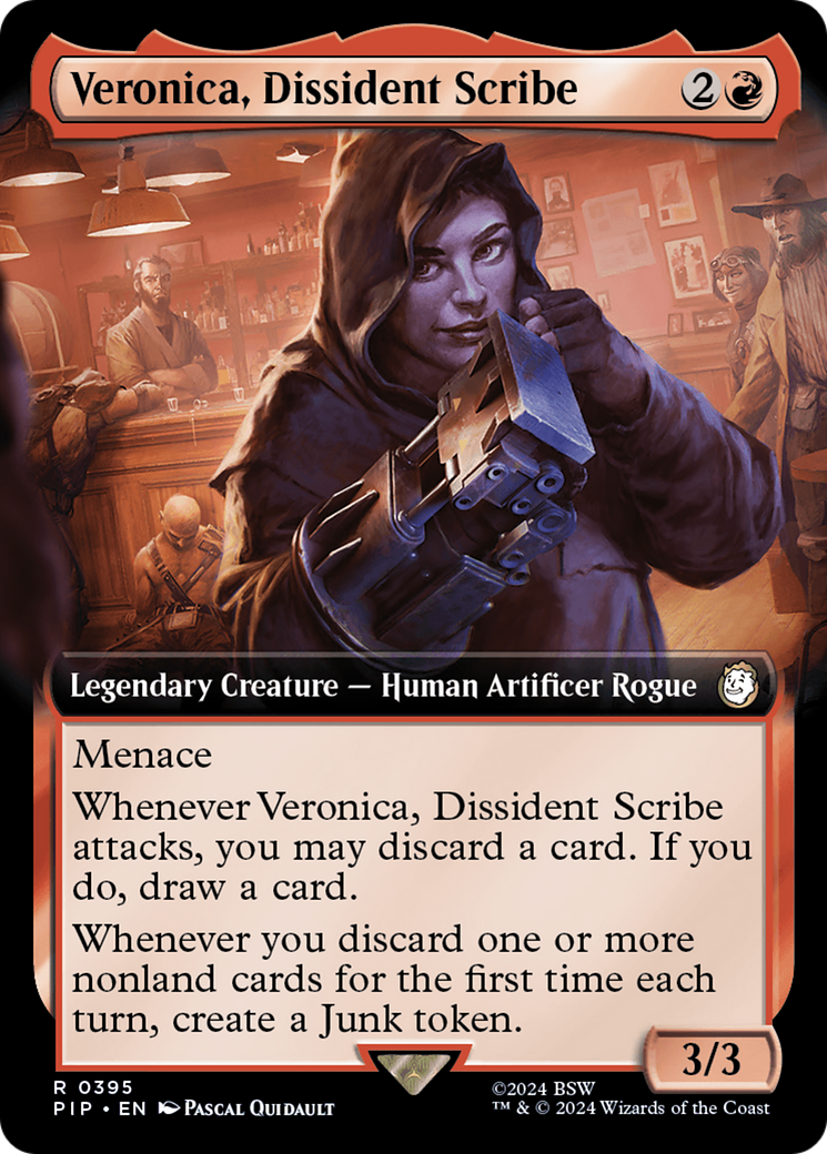 Veronica, Dissident Scribe (Extended Art) [Fallout] | Card Merchant Takapuna