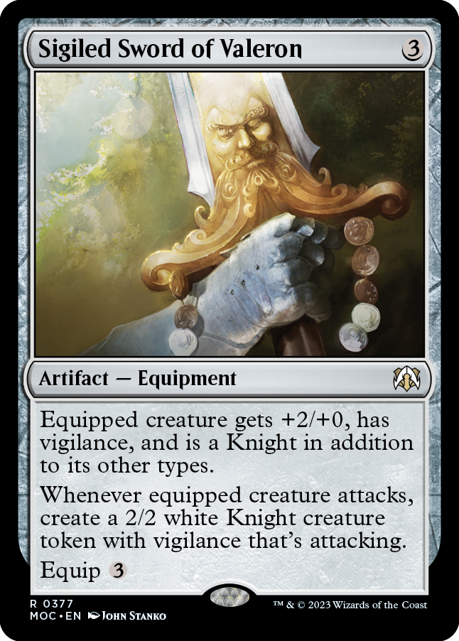 Sigiled Sword of Valeron [March of the Machine Commander] | Card Merchant Takapuna