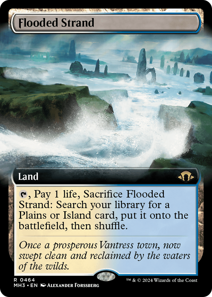 Flooded Strand (Extended Art) [Modern Horizons 3] | Card Merchant Takapuna