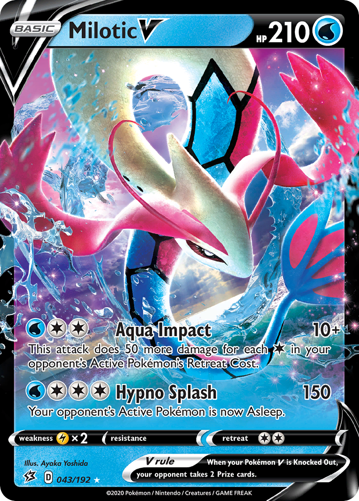 Milotic V (043/192) [Sword & Shield: Rebel Clash] | Card Merchant Takapuna