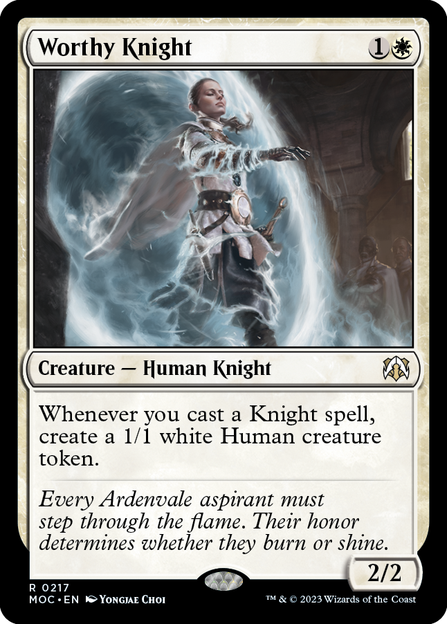 Worthy Knight [March of the Machine Commander] | Card Merchant Takapuna