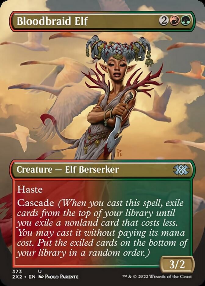 Bloodbraid Elf (Borderless Alternate Art) [Double Masters 2022] | Card Merchant Takapuna