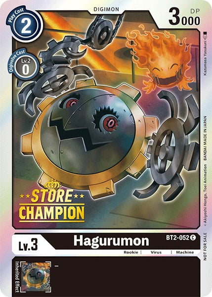 Hagurumon [BT2-052] (Store Champion) [Release Special Booster Promos] | Card Merchant Takapuna