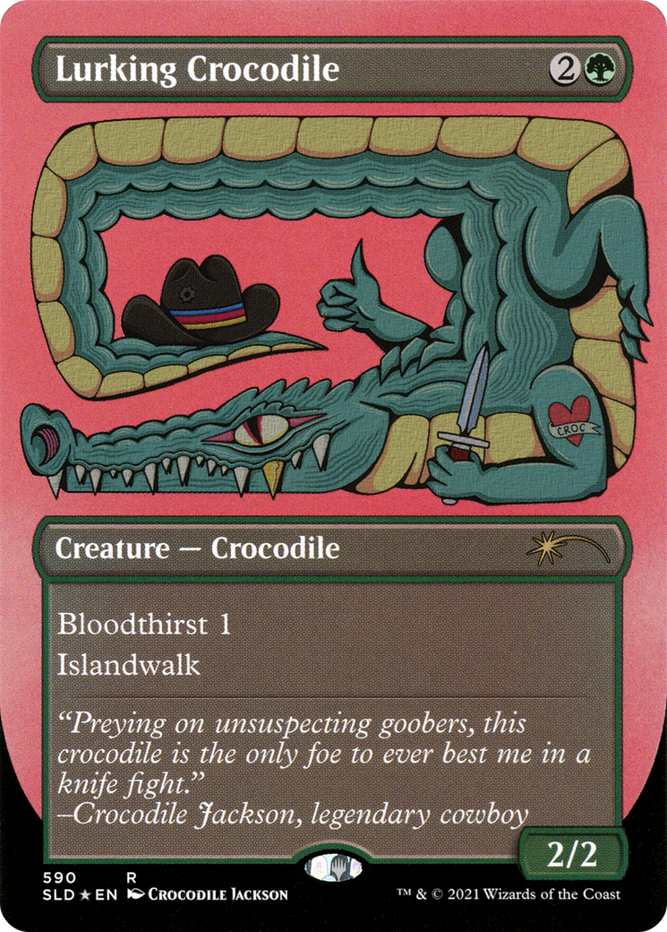 Lurking Crocodile (Foil Etched) [Secret Lair Drop Promos] | Card Merchant Takapuna