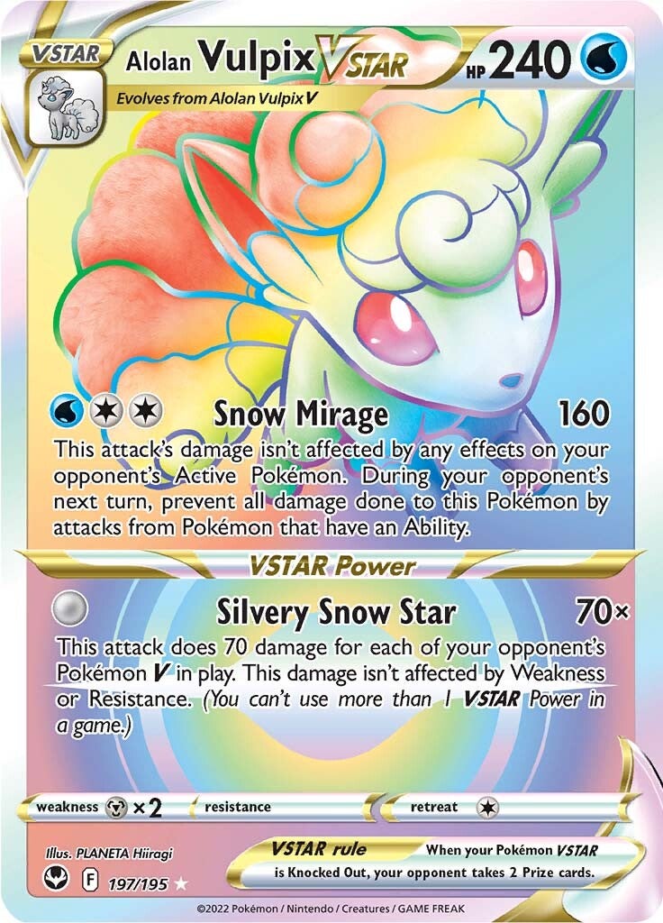 Alolan Vulpix VSTAR (197/195) [Sword & Shield: Silver Tempest] | Card Merchant Takapuna