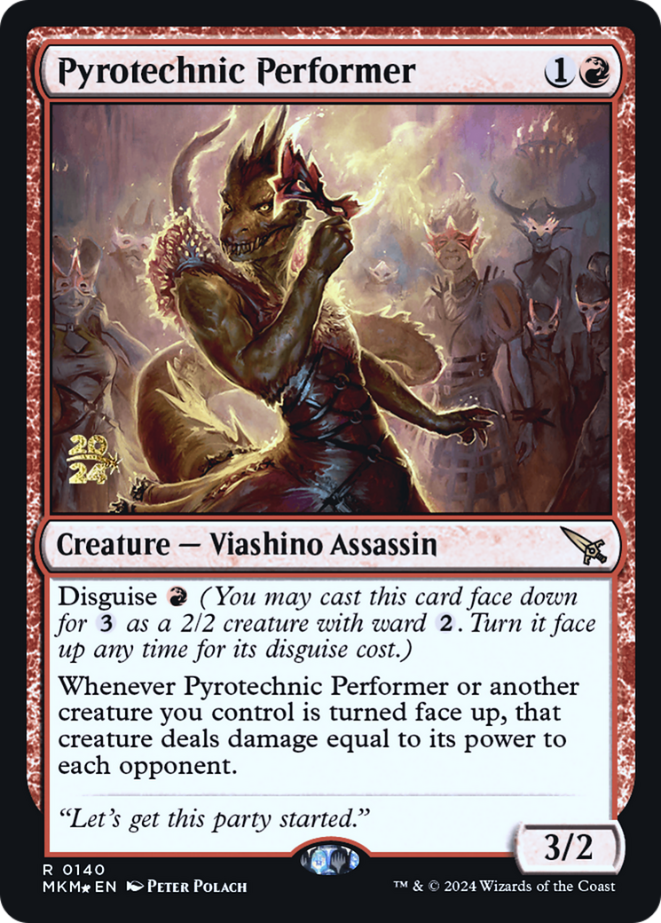 Pyrotechnic Performer [Murders at Karlov Manor Prerelease Promos] | Card Merchant Takapuna