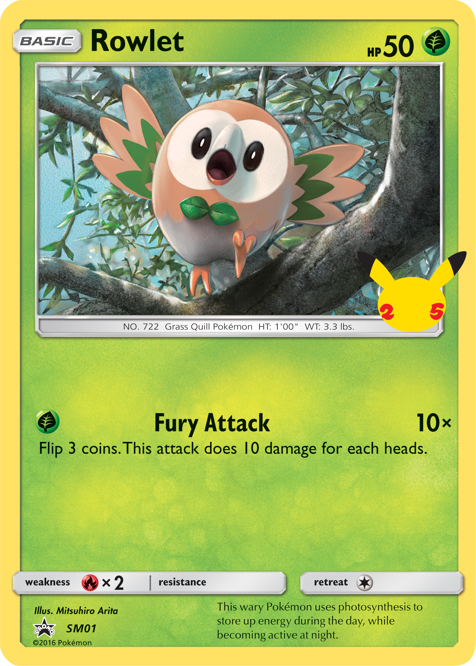 Rowlet (SM01) (Jumbo Card) [First Partner Pack] | Card Merchant Takapuna