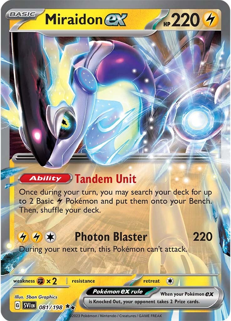 Miraidon ex (081/198) (Jumbo Card) [Scarlet & Violet: Base Set] | Card Merchant Takapuna