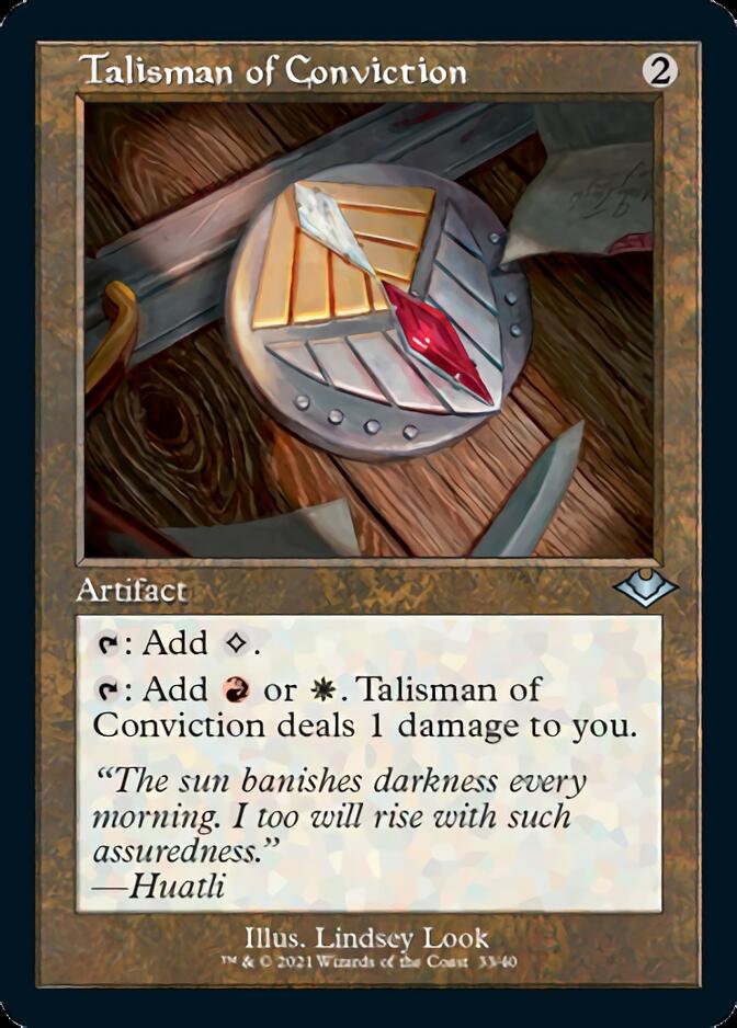 Talisman of Conviction (Retro Foil Etched) [Modern Horizons] | Card Merchant Takapuna