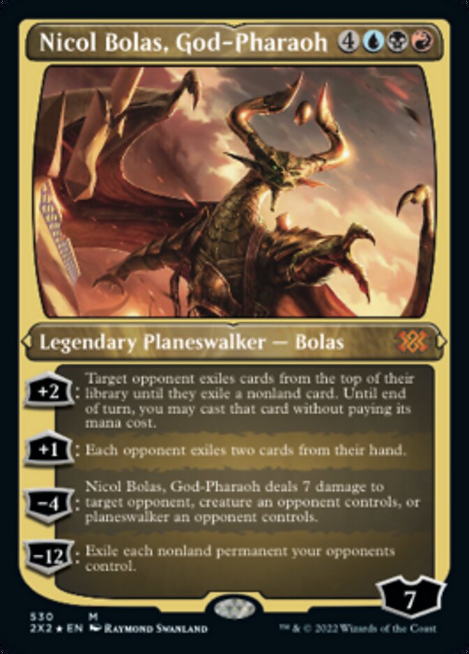 Nicol Bolas, God-Pharaoh (Foil Etched) [Double Masters 2022] | Card Merchant Takapuna