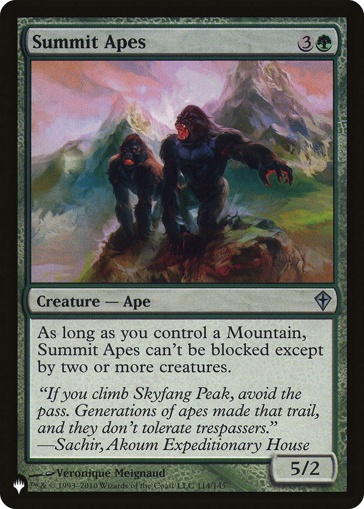 Summit Apes [The List] | Card Merchant Takapuna