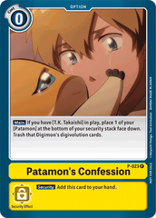 Patamon's Confession [P-023] [Promotional Cards] | Card Merchant Takapuna