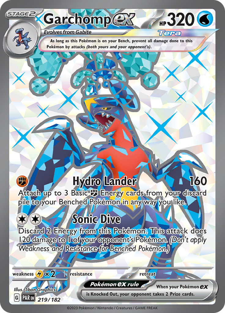 Garchomp ex (219/182) [Scarlet & Violet: Paradox Rift] | Card Merchant Takapuna