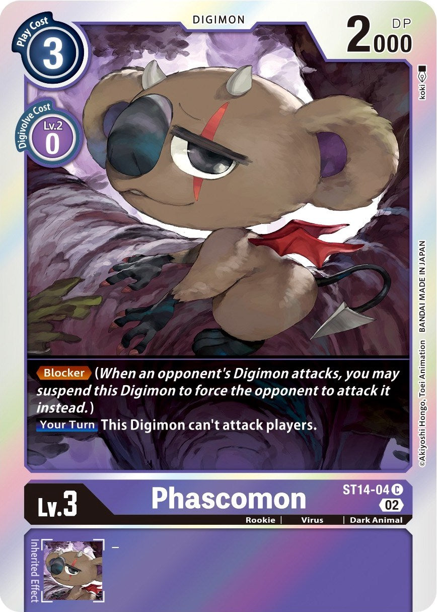 Phascomon [ST14-04] [Starter Deck: Beelzemon Advanced Deck Set] | Card Merchant Takapuna