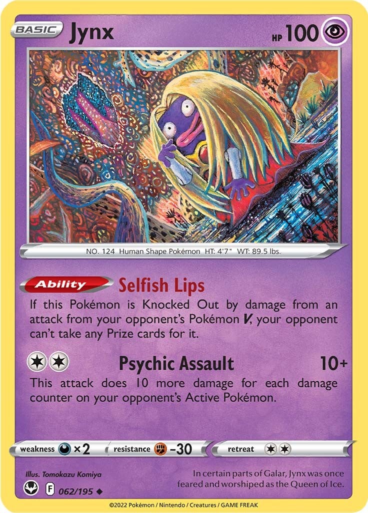 Jynx (062/195) [Sword & Shield: Silver Tempest] | Card Merchant Takapuna