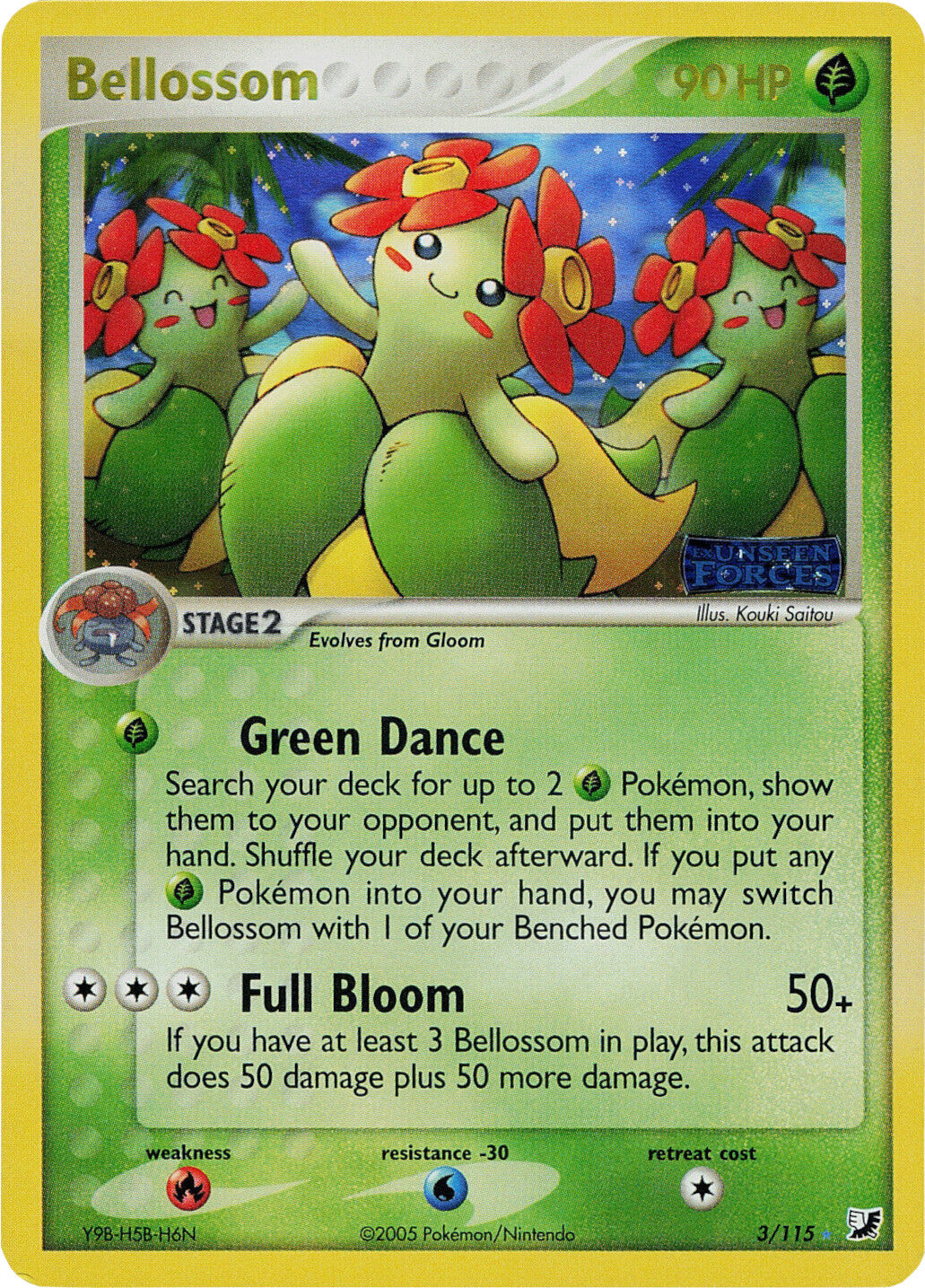 Bellossom (3/115) (Stamped) [EX: Unseen Forces] | Card Merchant Takapuna