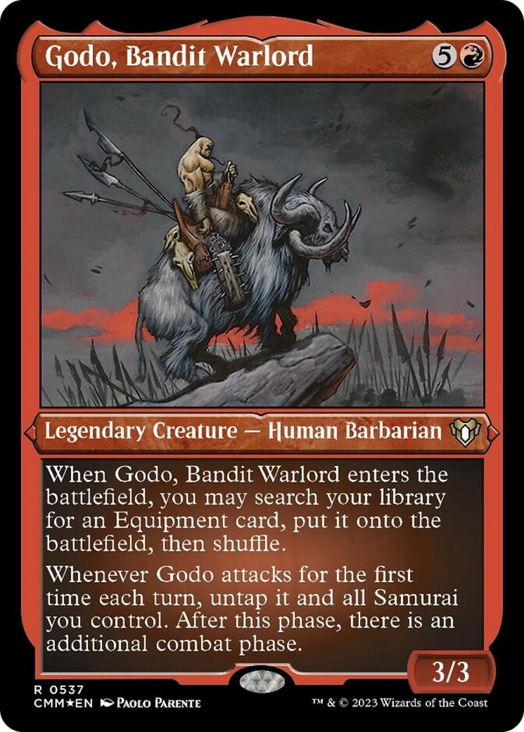 Godo, Bandit Warlord (Foil Etched) [Commander Masters] | Card Merchant Takapuna