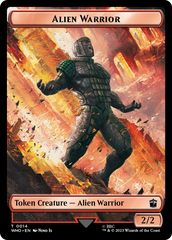 Soldier // Alien Warrior Double-Sided Token [Doctor Who Tokens] | Card Merchant Takapuna