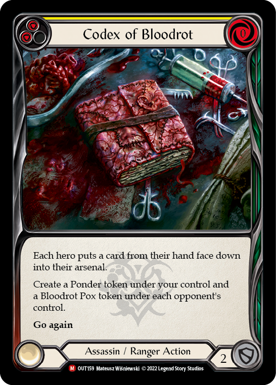 Codex of Bloodrot [OUT159] (Outsiders)  Rainbow Foil | Card Merchant Takapuna