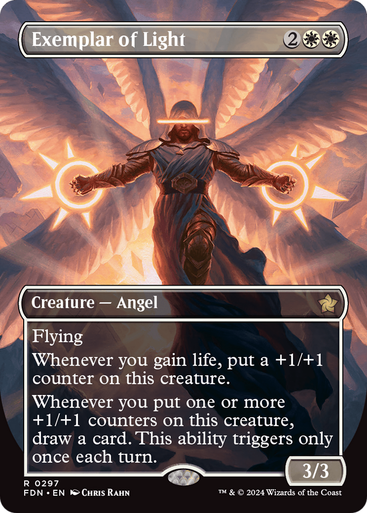 Exemplar of Light (Borderless) [Foundations] | Card Merchant Takapuna