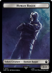 Human Rogue // Beast Double-Sided Token [Doctor Who Tokens] | Card Merchant Takapuna