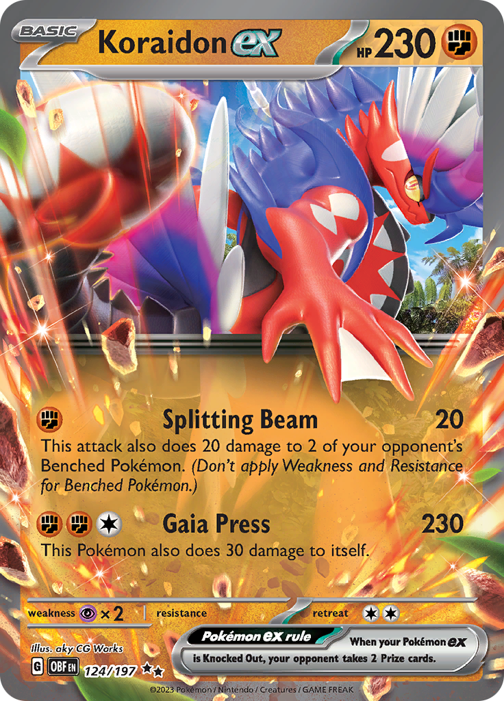 Koraidon ex (124/197) [Scarlet & Violet: Obsidian Flames] | Card Merchant Takapuna