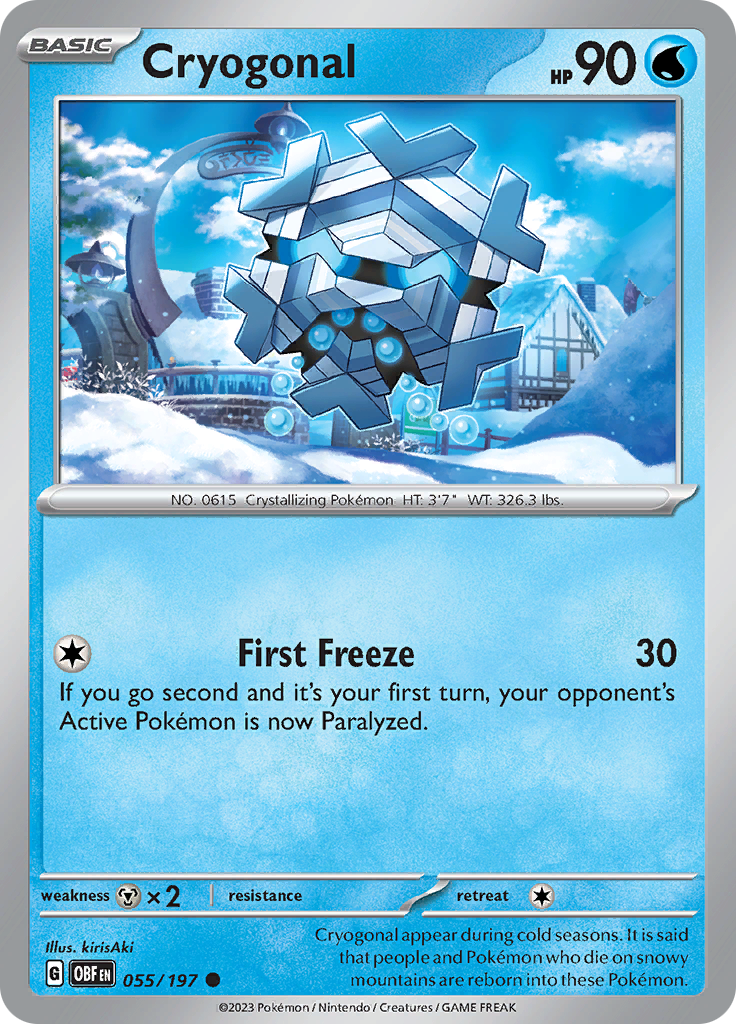 Cryogonal (055/197) [Scarlet & Violet: Obsidian Flames] | Card Merchant Takapuna