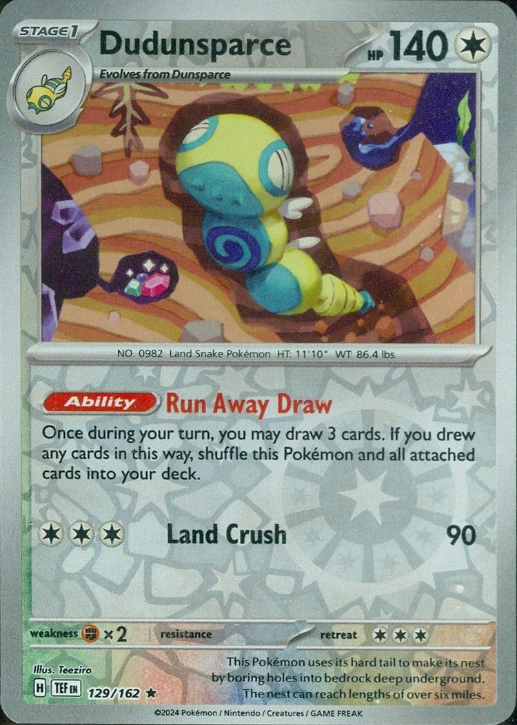 Dudunsparce (129/162) [Scarlet & Violet: Temporal Forces] | Card Merchant Takapuna