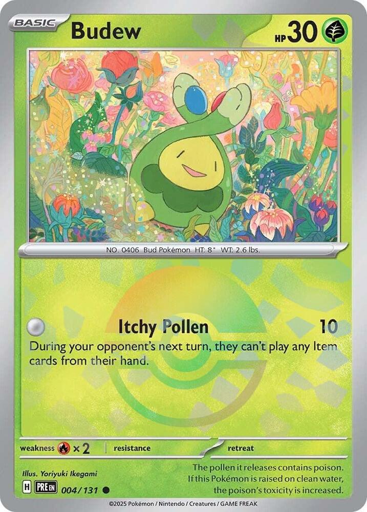 Budew (004/131) (Poke Ball Pattern) [Scarlet & Violet: Prismatic Evolutions] | Card Merchant Takapuna