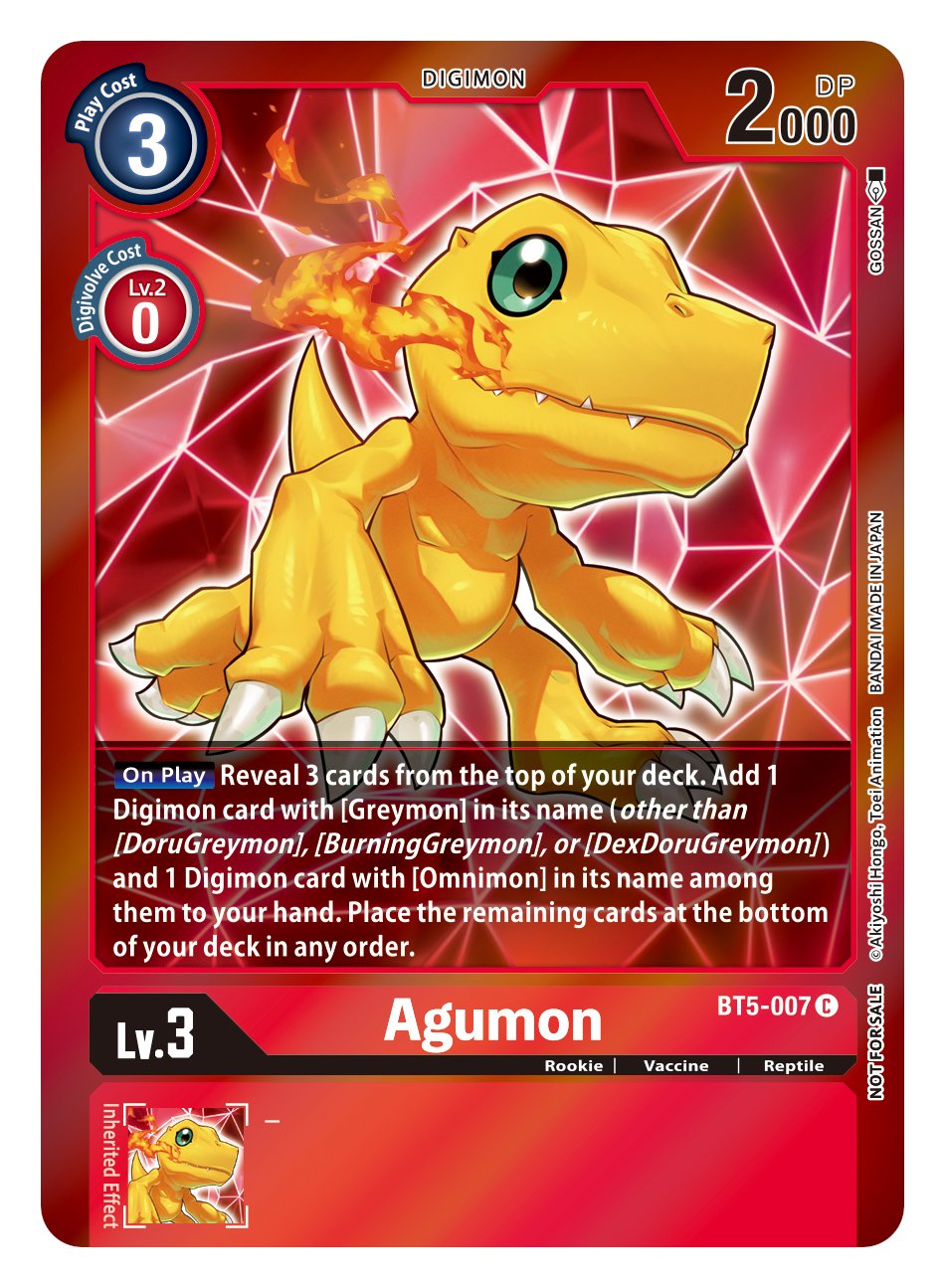 Agumon [BT5-007] (Event Pack 2) [Battle of Omni] | Card Merchant Takapuna