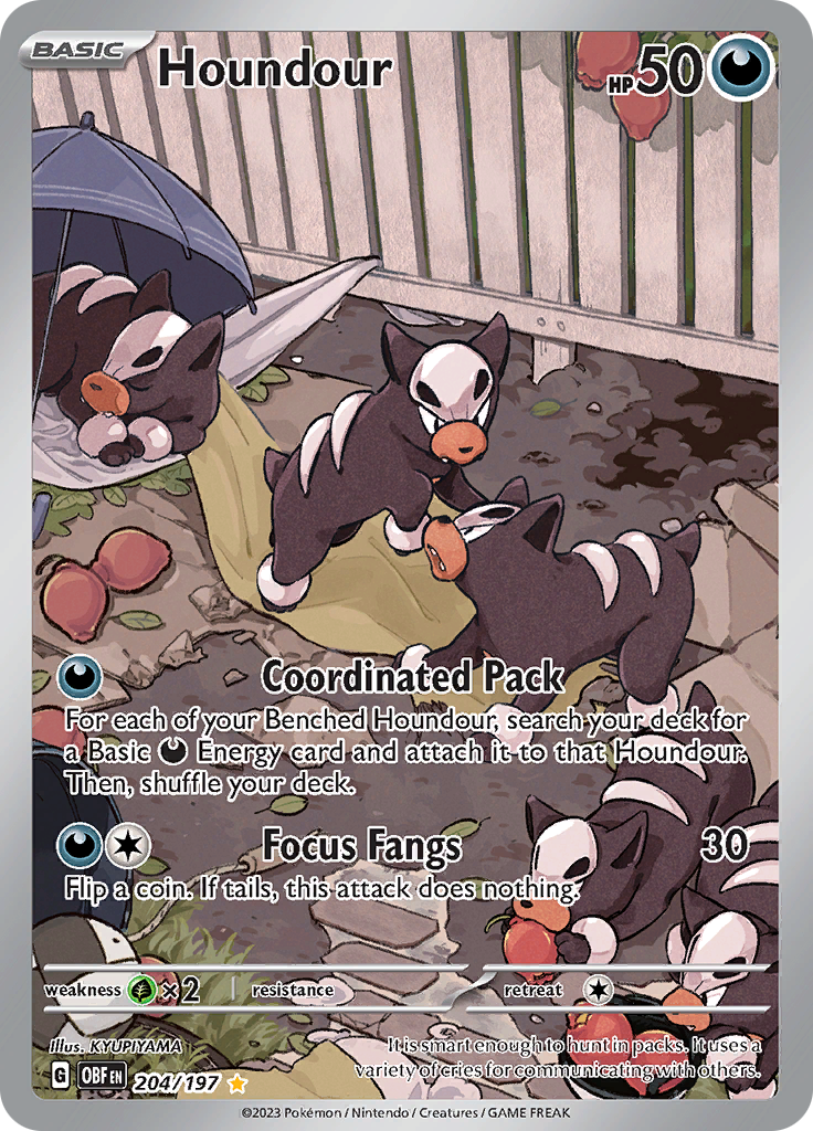 Houndour (204/197) [Scarlet & Violet: Obsidian Flames] | Card Merchant Takapuna